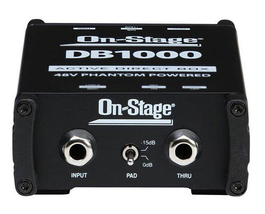 On Stage DB1000 Phantom Powered Active Direct Box