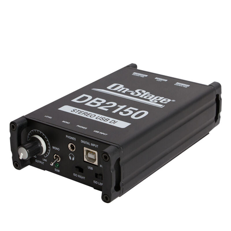 On Stage DB2150 Passive USB Direct Box with XLR Outputs and Headphone Jack — view 2