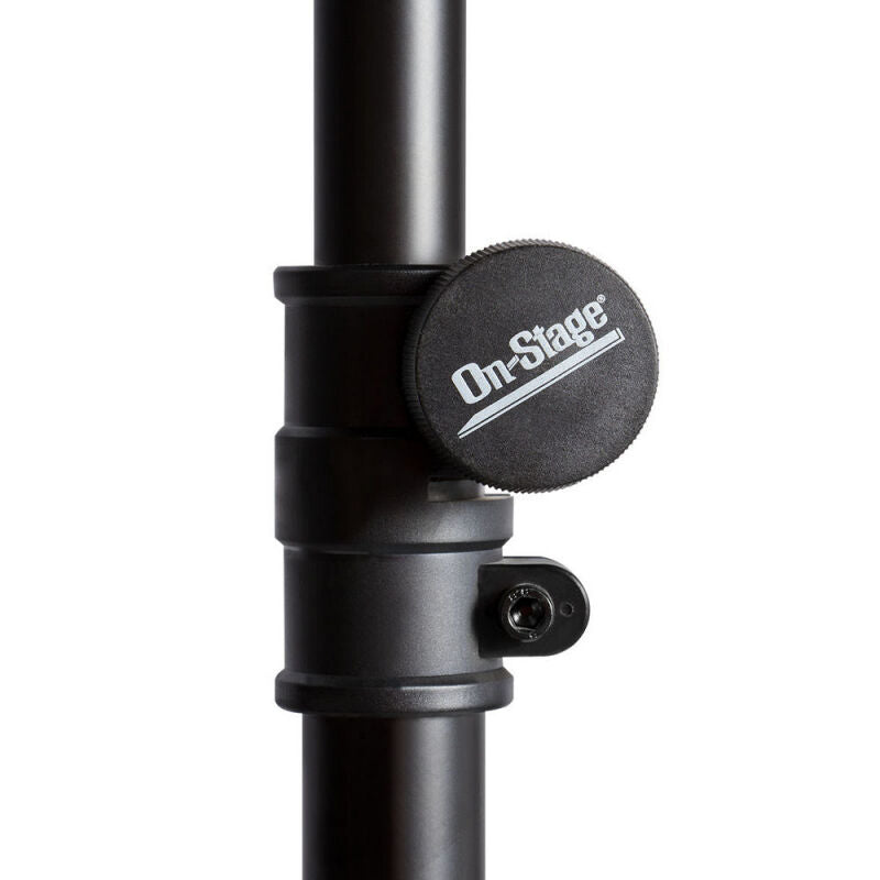 On Stage DPT5500B Percussion Table Black, Adjustable Height 27.5"-40.5", 18.5"x18.5" Platform, 25 lbs Capacity, Tripod Base, EVA Padding — view 2