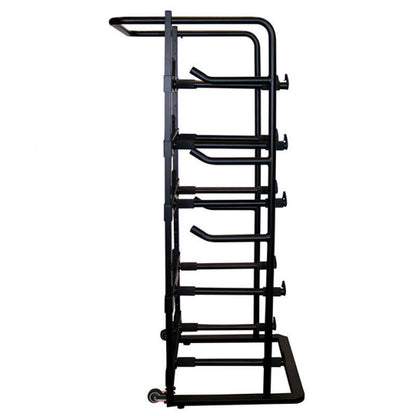 On Stage DRS9000 Snare Drum Storage Rack, Holds 5 Drums, Adjustable Support Arms, Heavy-Duty Steel, Mobile with Casters, 22 Height Adjustments — view 2