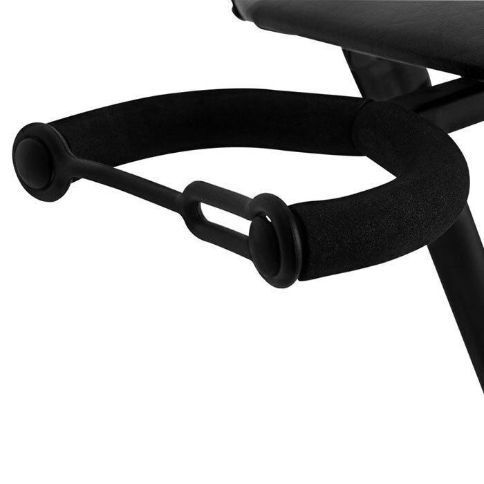On Stage Guitarist Stool with Footrest and Collapsible Guitar Stand, Black Powder Coat Finish — view 5