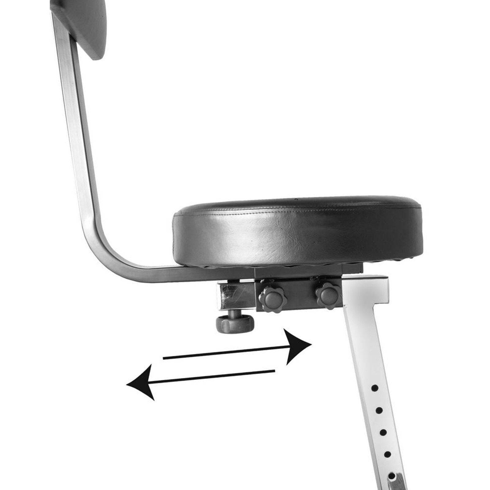 On Stage Height Adjustable Keyboard & Guitar Throne with Padded Backrest and Footrest — view 2