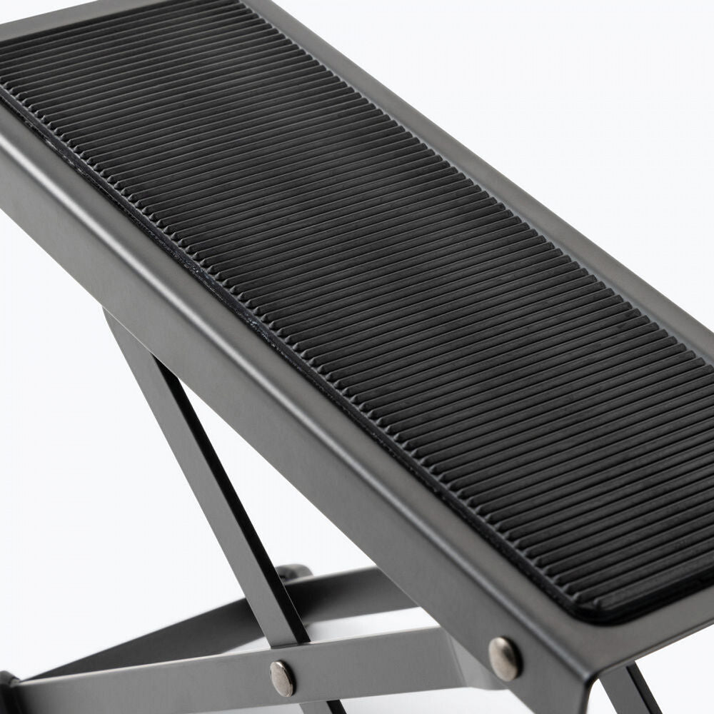 On Stage FS7850B Guitar Foot Stool with 5 Fixed Height Positions, Nonslip Rubber Pad, Folds for Storage, Black — view 2