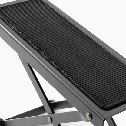 On Stage FS7850B Guitar Foot Stool with 5 Fixed Height Positions, Nonslip Rubber Pad, Folds for Storage, Black — view 2