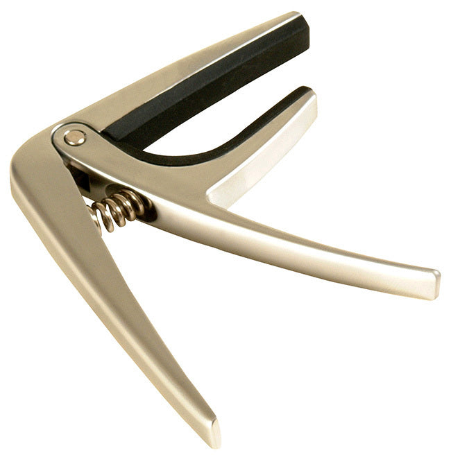 On Stage OSGA200 Ukulele Capo - Silver, Diecast Steel with Silicone Padding
