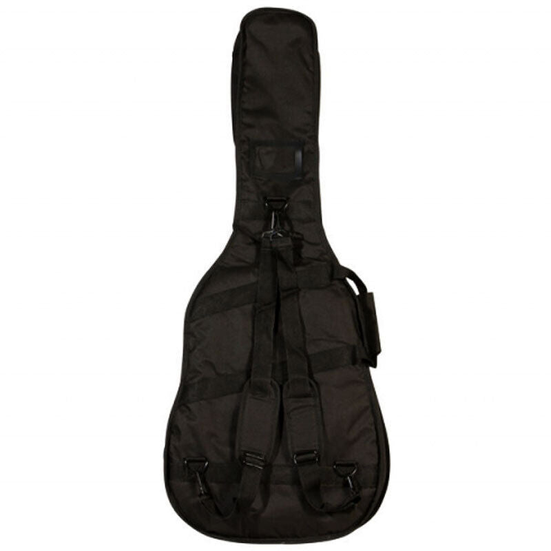 On Stage GBA4550 Economy Acoustic Guitar Bag, Black, Weather-Resistant Nylon, 41" Length, Accessories Compartment, Backpack Straps — view 2