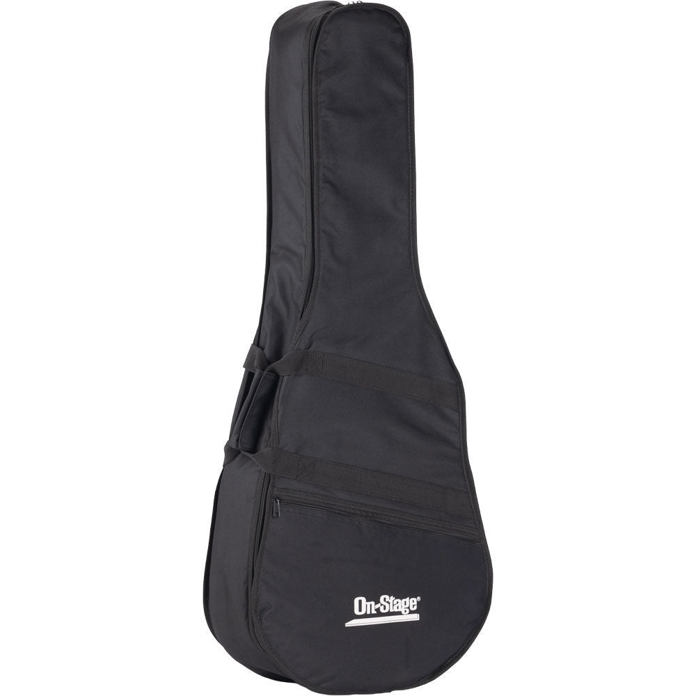 On Stage GBC4550 Classical Guitar Bag with Front Zipper Pocket, 600-D Nylon, Black, Weather-Resistant, 42" Length, Includes Accessories Compartment
