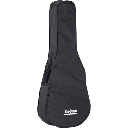 On Stage GBC4550 Classical Guitar Bag with Front Zipper Pocket, 600-D Nylon, Black, Weather-Resistant, 42" Length, Includes Accessories Compartment