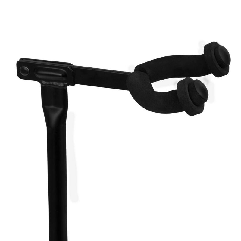 On Stage Guitar Hanger for M20 Bases - Adjustable Height 24" to 38", Rubber Padding, Fits Standard Guitars, Black — view 3