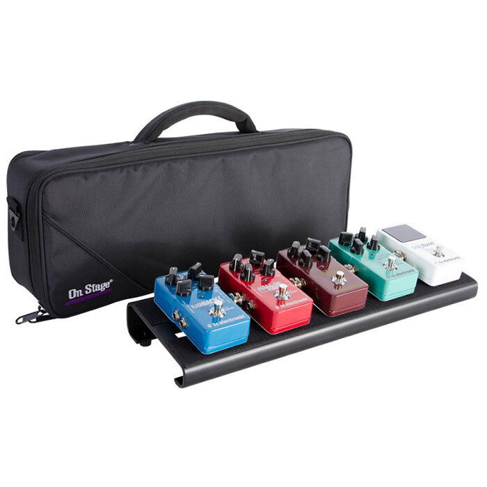 On Stage OSGPB2000 Compact Pedal Board with Gig Bag, 18.75" x 6", Aluminum Construction, Includes Hook & Loop Strips — view 2
