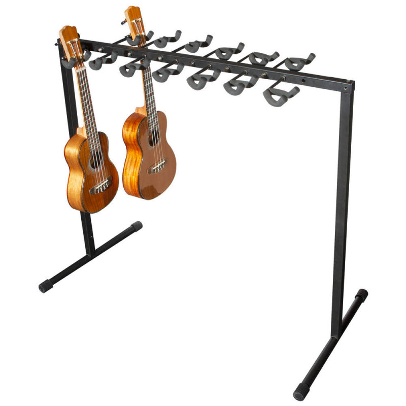 On Stage GS5012 12-Space Ukulele Rack with Wall-Mounting Brackets and EVA Foam Protection