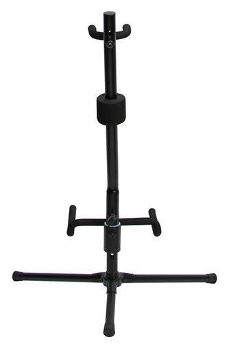 On Stage GS7141 Single Guitar Stand with Locking Mechanism, Adjustable Height, Black Powder Coat Finish — view 2