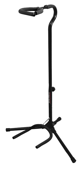 On Stage Flip It Single Guitar Stand with Adjustable Height and Velveteen Rubber Padding
