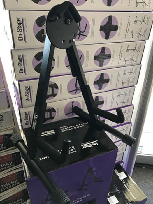 On Stage QuikSqueeze Adjustable A-Frame Guitar Stand OSGS7263B — view 5