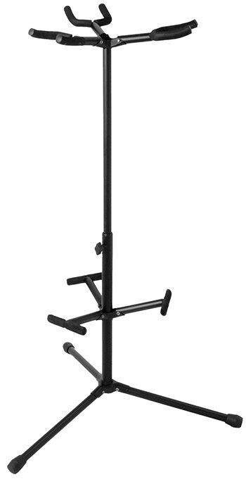 On Stage Hang It Triple Guitar Stand with Adjustable Height and Velveteen Rubber Padding