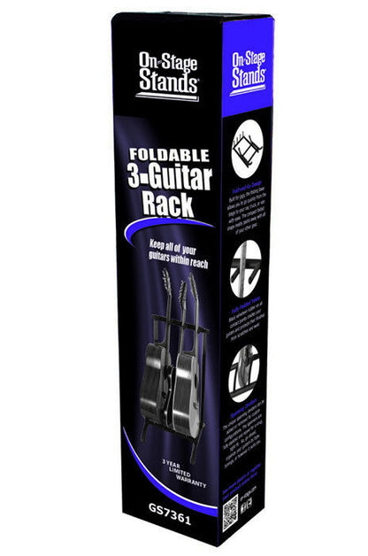 On Stage GS7361 3-Space Foldable Multi Guitar Rack — view 4
