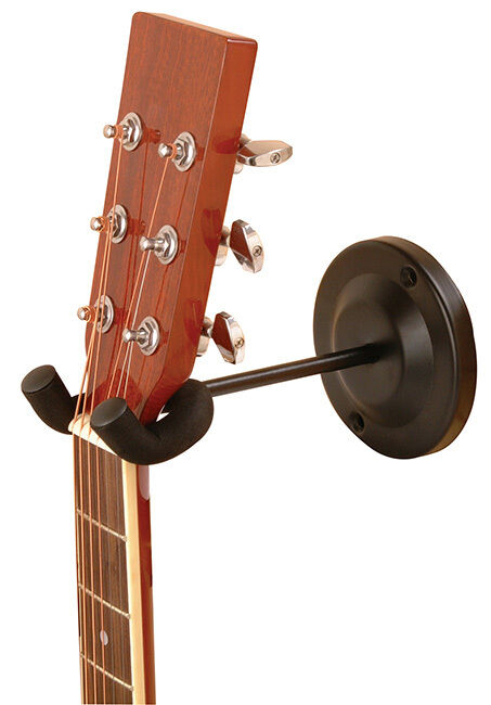 On Stage Round Metal Guitar Hanger with Solid Steel Base and Rubber Yoke — view 2