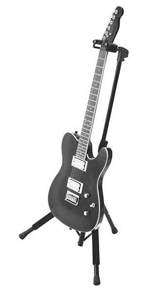 On Stage GS8100 Hang It Pro Grip Black Guitar Stand with Adjustable Height and Steel Construction — view 2