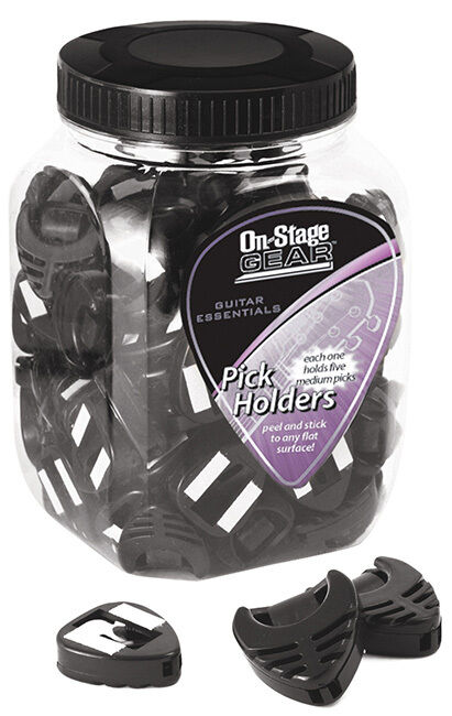 On Stage 100 Stick On Pick Holders with Peel and Stick Backing