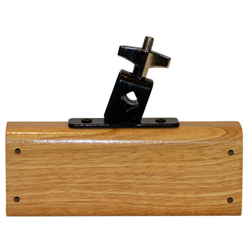 On Stage HPWB2700 Woodblock with Clamp, Natural Finish, 7"x2.6"x1.4", High Pitch, Durable Wood, Fits 8.5-9.5mm Percussion Rods — view 2