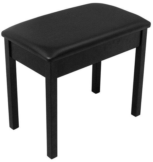 On Stage Flip-Top Keyboard/Piano Bench, Solid Wood & Vinyl, Black, 19.5" Height, 240 lbs Capacity, 1.5" Cushion, Storage Space
