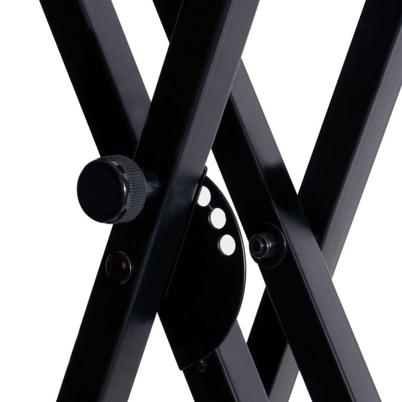 On Stage KS7171 Double X-Braced Ergo-Lok Keyboard Stand - Adjustable Height 27"-39", 120 lbs Capacity, Black Finish — view 4