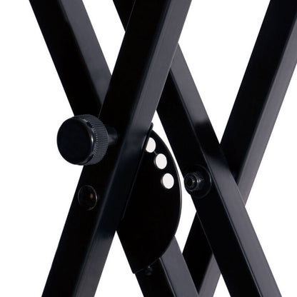 On Stage KS7171 Double X-Braced Ergo-Lok Keyboard Stand - Adjustable Height 27"-39", 120 lbs Capacity, Black Finish — view 4