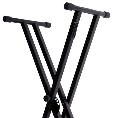On Stage KS7171 Double X-Braced Ergo-Lok Keyboard Stand - Adjustable Height 27"-39", 120 lbs Capacity, Black Finish — view 2