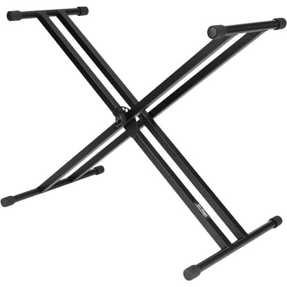 On Stage KS7191 Double X-Braced Keyboard Stand - Adjustable Height, Black Metal Construction, Fits Medium-Format Keyboards — view 5