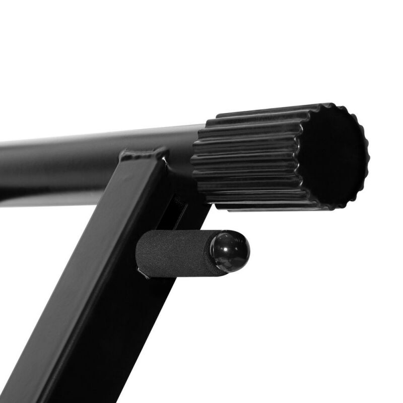 On Stage KS7292 Double-X Braced Ergo Lok Keyboard Stand with 2nd Tier, Adjustable Arms, 320 lbs Capacity, Black — view 2