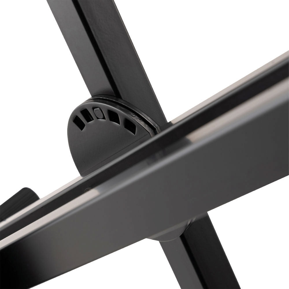 On Stage Lok Tight Pro Double X-Braced Ergo-Lok Keyboard Stand - Adjustable Height 27"-38", Supports Large-format Keyboards, Black — view 4