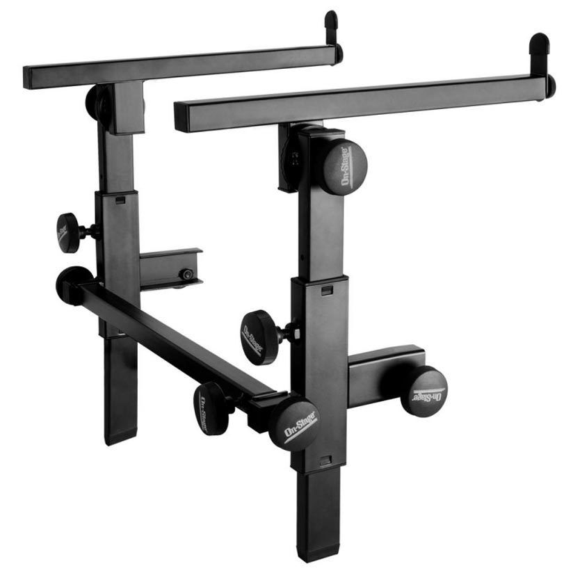 On Stage 2nd Tier for Heavy Duty Folding-Z Style Keyboard Stand, Adjustable Height 9"-14", 60 lbs Capacity
