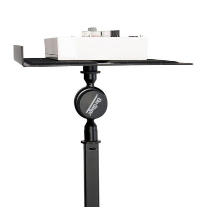 On Stage KSA8585 Accessory Tray for Single & 2-Tier Keyboard Stands - Black, 12"x8", Posi-Lok Mechanism, Includes Hook & Loop Strips — view 3