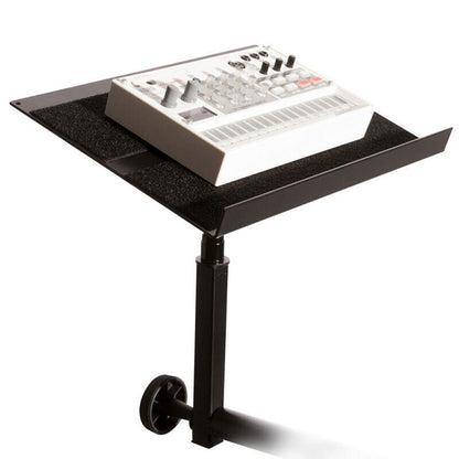 On Stage KSA8585 Accessory Tray for Single & 2-Tier Keyboard Stands - Black, 12"x8", Posi-Lok Mechanism, Includes Hook & Loop Strips — view 2