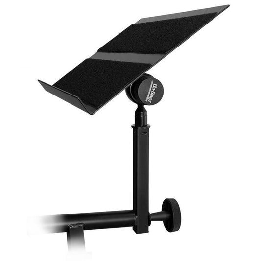 On Stage KSA8585 Accessory Tray for Single & 2-Tier Keyboard Stands - Black, 12"x8", Posi-Lok Mechanism, Includes Hook & Loop Strips