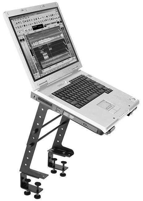 On Stage Clamp-On Multi-Purpose Stand with Shelf and Height Adjustments — view 4