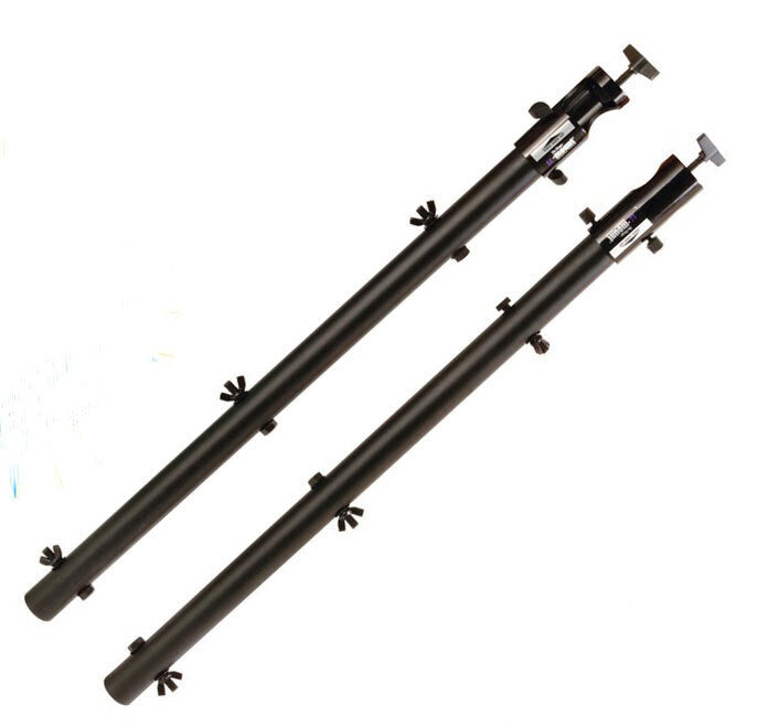 On Stage U-mount Lighting Arms - Aluminum Side Bars for Lighting Stands, 29", 15 lbs Capacity, Includes Mounting Wingnuts, Sold in Pairs