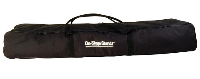 On Stage Heavy-Duty Nylon Lighting Stand Bag with 2-Pull Zipper, Black, 13"x62"x9"