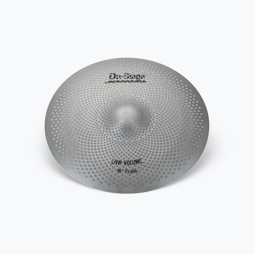 On Stage Low Volume Stainless Steel Cymbal Set - 14" Hi-Hats, 16" Crash, 18" Crash, 20" Ride — view 3