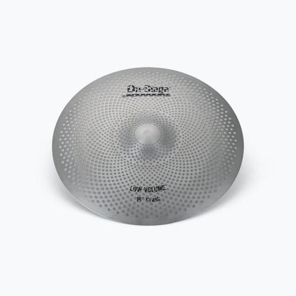 On Stage Low Volume Stainless Steel Cymbal Set - 14" Hi-Hats, 16" Crash, 18" Crash, 20" Ride — view 3