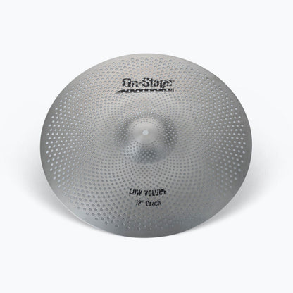 On Stage Low Volume Stainless Steel Cymbal Set - 14" Hi-Hats, 16" Crash, 18" Crash, 20" Ride — view 4