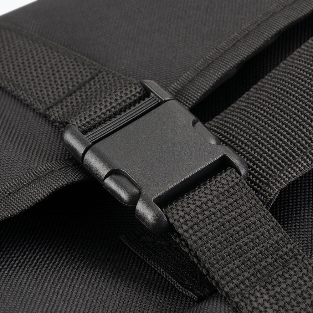 On Stage 6-Space Microphone Bag with Cable Compartment, Black, Nylon and Foam, Holds 6 Mics, 15" x 11.5" x 10" Dimensions — view 6