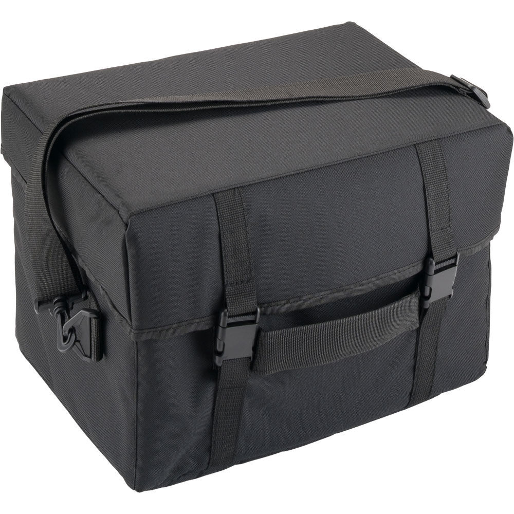 On Stage 6-Space Microphone Bag with Cable Compartment, Black, Nylon and Foam, Holds 6 Mics, 15" x 11.5" x 10" Dimensions — view 2