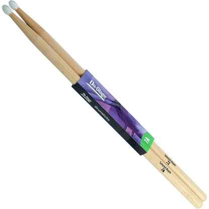On Stage 7A Maple Drum Sticks with Nylon Tip
