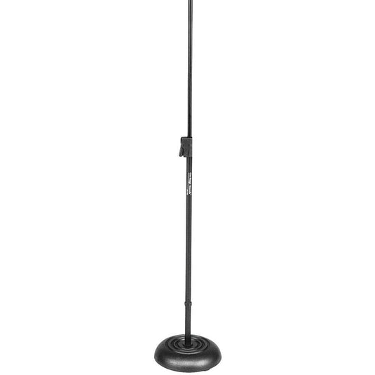 On Stage Straight Mic Stand with Quik-Release Trigger Clutch and 7lb Weighted Base