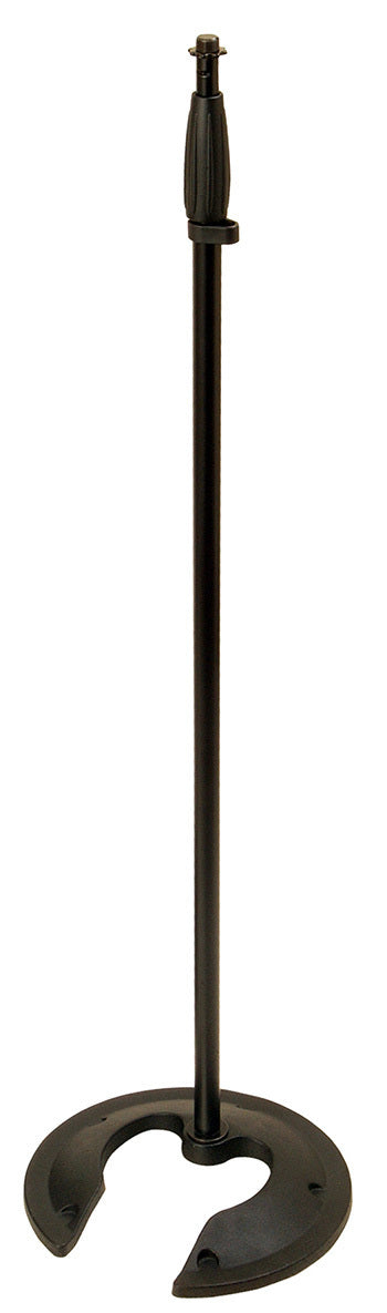 On Stage OSMS7325 Straight Mic Stand with Stackable Weighted Base, Height Adjustable 34" to 61", 9.85" Base Diameter