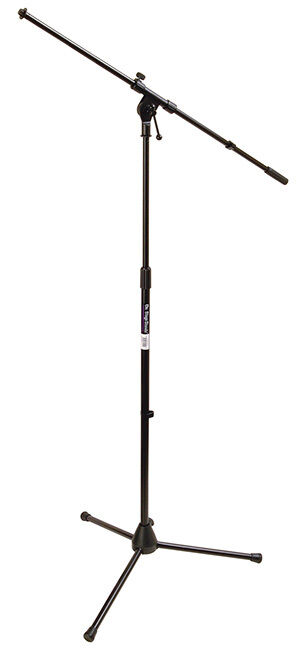 On Stage Boom Mic Stand with 30" Euro Boom, Zinc Clutch, Black Finish