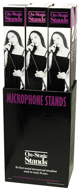 On Stage Boom Mic Stand with 30" Euro Boom, Zinc Clutch, Black Finish — view 2