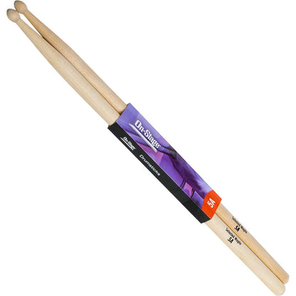 On Stage 5A Maple Wood Tip Drum Sticks - 1 Pair