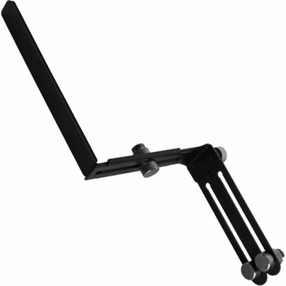 On Stage MY650 Dual Mic Attachment Bar for Amplifiers - Holds 2 Mics, Adjustable Height, Steel Construction, Padded Support, Black/Chrome — view 3